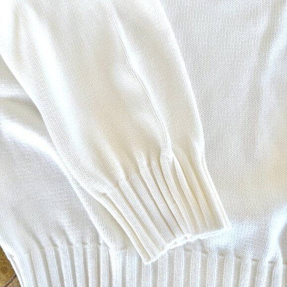 NWOT Paul Taylor White Sweater Size L - Picture 3 of 4